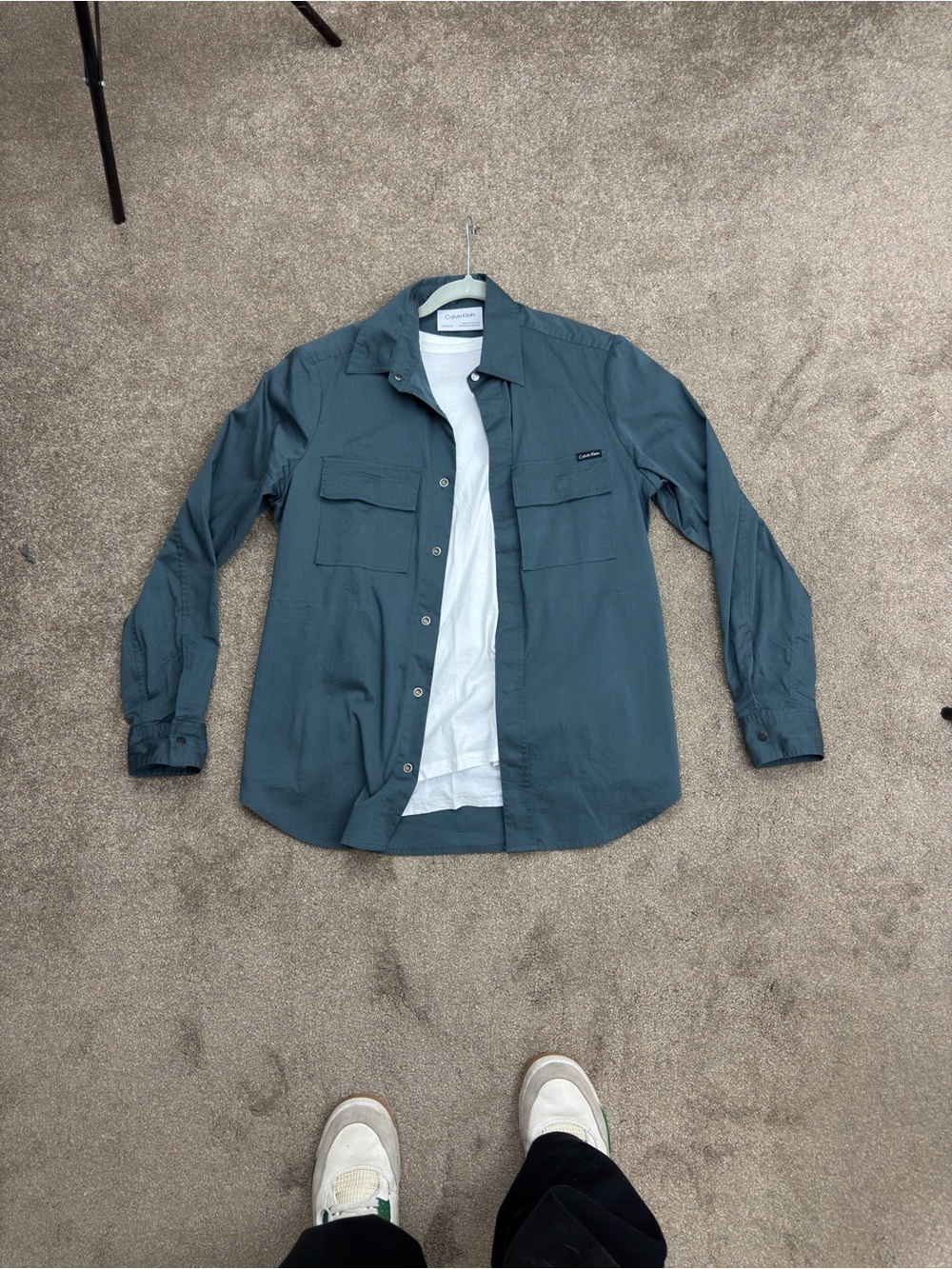 Calvin Klein Teal-Green Shirt Jacket